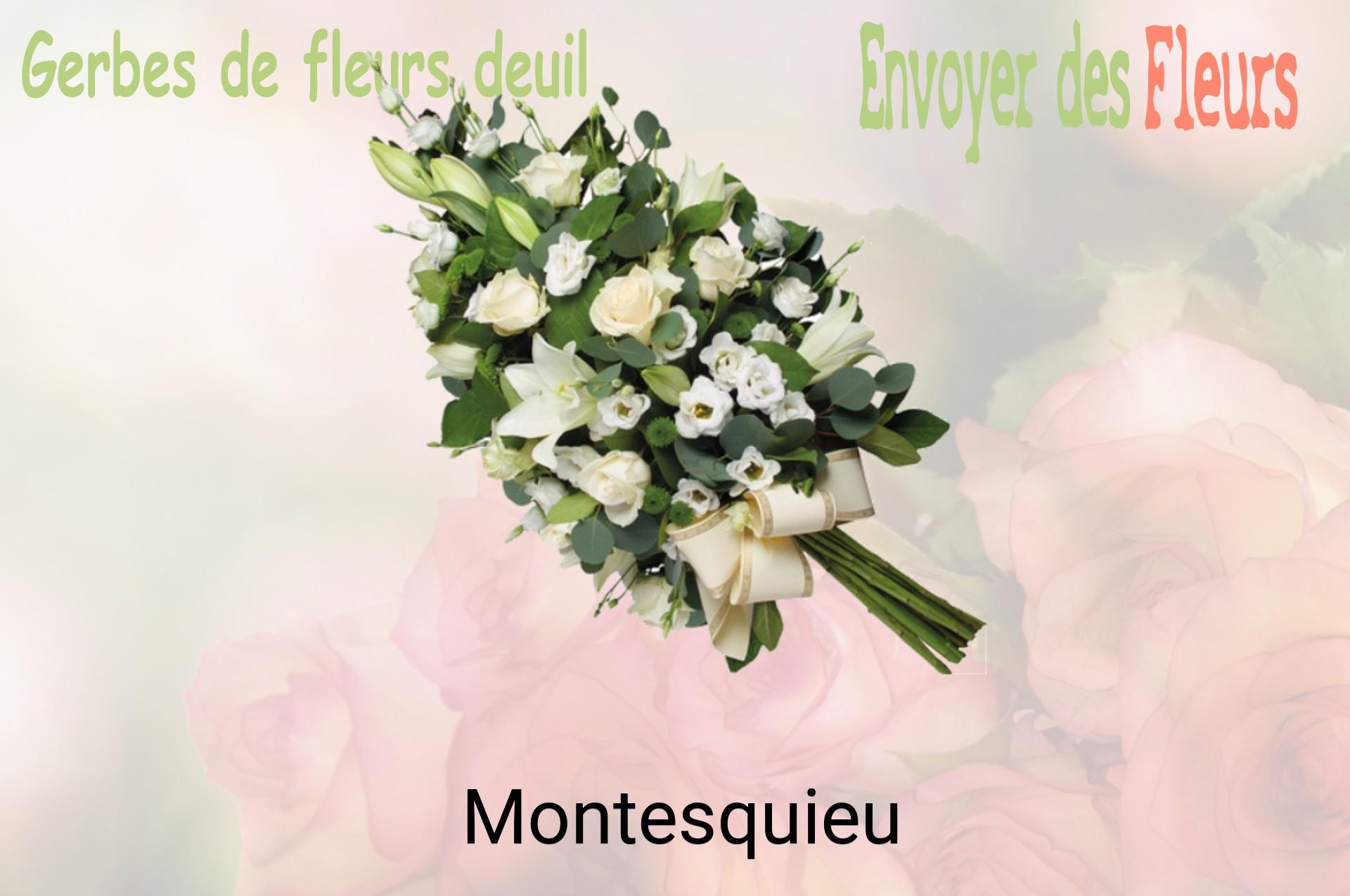 Gerbe de fleurs de deuil livrée à Montesquieu